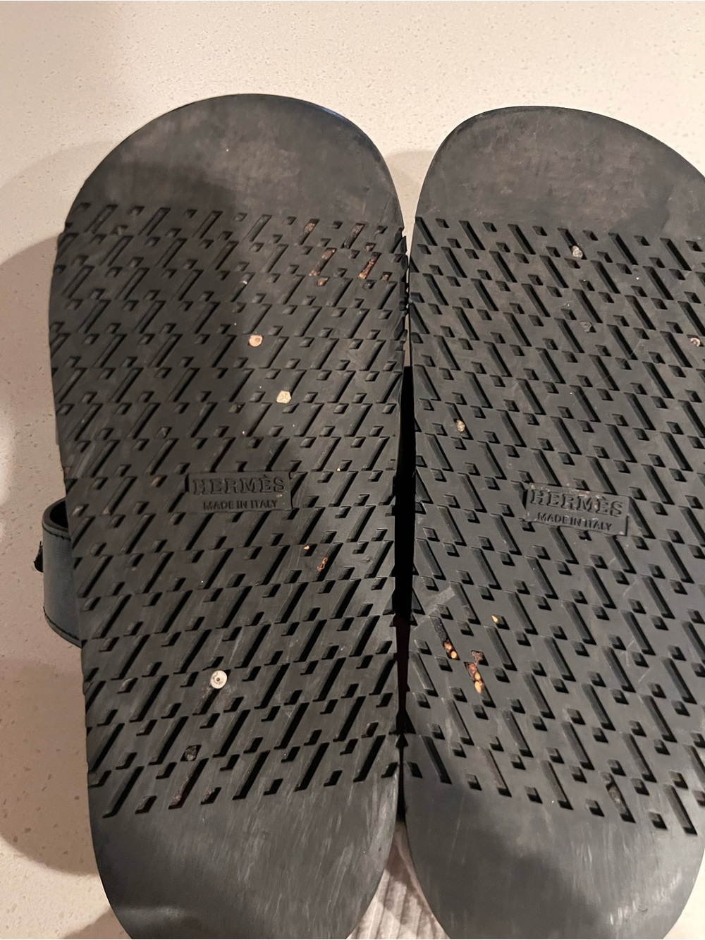 Women Hermes chypre Black Slide Sandals - - Picture 7 of 7